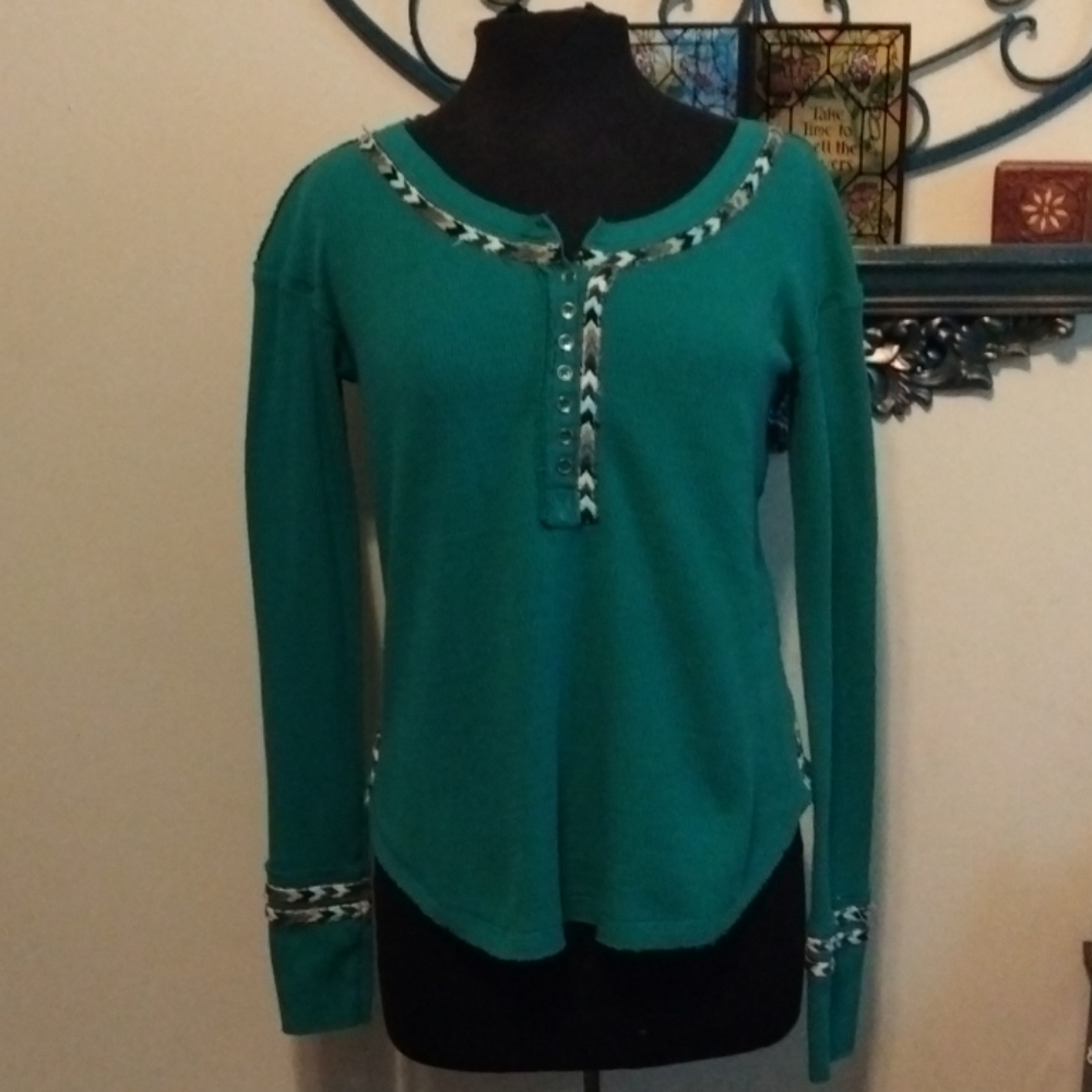 Free People Medium Thermal Aztec